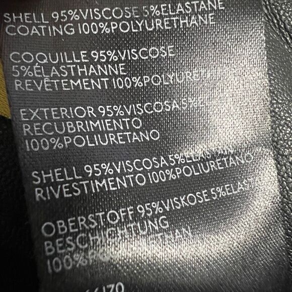 Maeve Anthropologie Colette Faux Leather Wide Leg Pants 31 Black Full Length - Picture 8 of 10